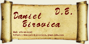 Daniel Birovica vizit kartica
